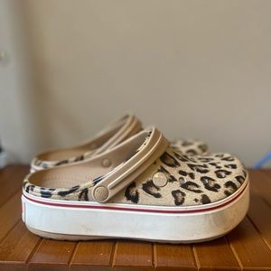 Crocs Crocband Platform Cheetah Print